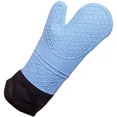 Hygostar Ofenhandschuh Heattec, blau, bis 250°C hitzebeständig, aus Silikon, rutschfest, 2 Stück