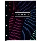 Itenga Zeugnismappe 33105471, mit Motiv, A4, Buchschrauben erweiterbar wellige Linien 12 Hüllen