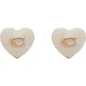 Coach Ohrringe Enamel Heart Stud Earrings 37479226GLD100 Silberfarben
