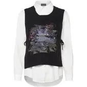 Desigual Hemd Chaleco 25WWCW01 Weiß Regular Fit
