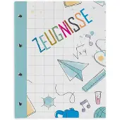 Itenga Zeugnismappe 33105715, mit Motiv, A4, mit Buchschrauben, erweiterbar, Doodles, 12 Hüllen
