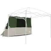 vidaXL Innenzelt mit Dach mit Speicher Grün 280 x 220 x 176 cm Taft