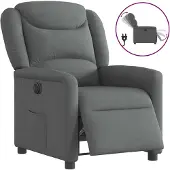 vidaXL Relaxsessel Elektrisch Dunkelgrau Stoff