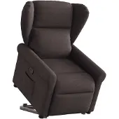 vidaXL Relaxsessel mit Aufstehhilfe Dunkelbraun Stoff