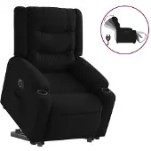 vidaXL Relaxsessel mit Aufstehhilfe Elektrisch Schwarz Stoff