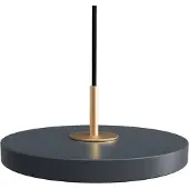 UMAGE Asteria Pendelleuchte Micro V2 Anthracite Grey - , Asteria Micro V2, dimmbar, Schwarz, für Wohnzimmer, Metall, Skandinavisch