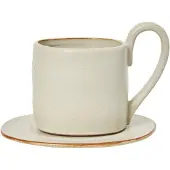 Ferm Living Tasse Flow With Saucer Off-White Speckle 250 ml