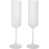 Ferm Living Sektgläser Ripple Frosted 150 ml (2er-Set)