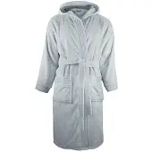 The One Towelling - Morgenmantel für Herren/Damen Unisex, mit Kapuze (Silbergrau)