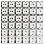 McPower Schutzkontakt-Steckdose ''Flair'' 250V~/16A, Einsteckschutz, 36er-Pack weiß