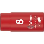 Wera 8790 A VDE Zyklop-Steckschlüsseleinsatz, isoliert, mit 1/4 zoll-Antrieb, 8 x 41 mm