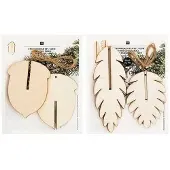 Rico Weihnachtsschmuck aus Holz - 3 Eicheln + 3 Relief-Tannenzapfen