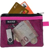 Leitz 40110023, Uni, Zubehörtasche, Klein, Reißverschluss, 2 Taschen, Pink