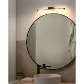 Beliani LED Spiegel- und Bilderleuchte Schwarz aus Aluminium Metall Moderner Stil Bilderlampe Wohnzimmer Badezimmer Schlafzimmer Flur