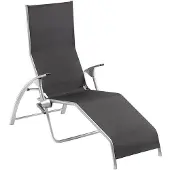 Kettler Tampa Bäderliege Saunaliege 1710 9400 Silber Charcoal
