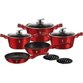 Berlinger Haus Bh-1222 Burgunder Granit Kochgeschirr-Set 10-Teilig