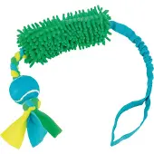 Trixie Hunde-Spielzeug Bungee Tugger mit Tennisball, 85 cm, Mint