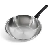 BK Bold Edelstahl-Wok 28 cm/3,7 l, Induktion, 18/10 Professionell Unbeschichtet,