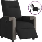 vidaXL Relaxsessel Elektrisch Schwarz Stoff