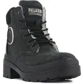 Palladium PALLARISE NBK WL Damen Stiefeletten Schwarz mit weichem Kunstfellfutter, Schnürung und 5 cm Sohle
