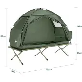 SoBuy Aufblasbares Camping-Zelt - multifunktionales Design - 193x161cm - OGS32-II-GR