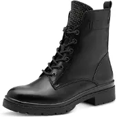 Tamaris Damen Stiefelette Reißverschluss Zungen-Dekor Schnürboots 1-25236-43, Größe:37 EU, Farbe:Mehrfarbig