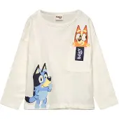Bluey Langärmliges T-Shirt, Off-White, 98-104
