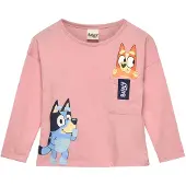 Bluey Langärmliges T-Shirt, Rosa, 98-104