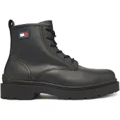 Tommy Hilfiger Schnürschuhe Tjm Lace Up Rubberized EM0EM01628 Schwarz