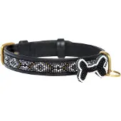 Kampuni Hundehalsbånd Skinny Ombima sort medium, 53x2,1 cm