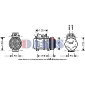 AKS Dasis Kompressor, Klimaanlage 851403N