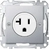 Merten Steckdose 1f alu mt System M UP IP20 ZP MEG2156-0460
