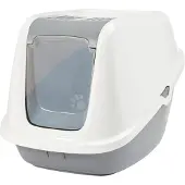 Savic Katzentoilette Nestor Giant grau/weiß