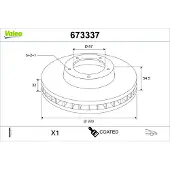 Valeo Bremsscheibe COATED 673337