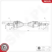 ESEN SKV 40SKV022 Antriebswelle Vorne Rechts für OPEL Movano B Kastenwagen (X62) Movano B Bus (X62) Movano B Pritsche / Fahrgestell (X62) für RENAULT