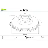 Valeo Bremsscheibe COATED 673716