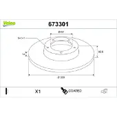 Valeo Bremsscheibe COATED 673301
