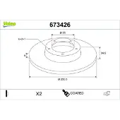 Valeo Bremsscheibe COATED 673426