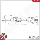 ESEN SKV 40SKV087 Antriebswelle Vorne Rechts für FORD MONDEO IV Turnier (BA7) S-MAX (WA6) GALAXY (WA6) MONDEO IV (BA7) MONDEO IV Stufenheck (BA7)