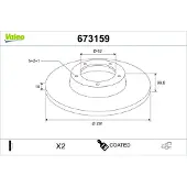 Valeo Bremsscheibe COATED 673159