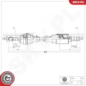 ESEN SKV 40SKV344 Antriebswelle Vorne Links passend für PEUGEOT 106 II Schrägheck (1A, 1C) 106 II Kasten / Schrägheck (1S) für CITROËN SAXO (S0, S1)