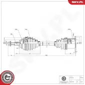 ESEN SKV 40SKV002 Antriebswelle für VW GOLF VI (5K1) Golf V Schrägheck (1K1) TOURAN (1T1, 1T2) Passat Variant (3C5) GOLF PLUS (5M1, 521) TOURAN