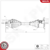 ESEN SKV 40SKV009 Antriebswelle für AUDI A4 Avant (8K5, B8) A5 Sportback (8TA) A4 Limousine (8K2, B8) A5 Coupe (8T3) A5 Cabrio (8F7)