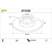 Valeo Bremsscheibe COATED 673332