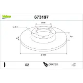 Valeo Bremsscheibe COATED 673197