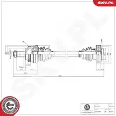 ESEN SKV 40SKV029 Antriebswelle für BMW 3 Limousine (E46) 3 Touring (E46) 3 Coupe (E46) 3 Cabrio (E46) 3 Limousine (E36) 3 Coupe (E36)