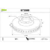 Valeo Bremsscheibe COATED 673088
