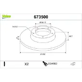 Valeo Bremsscheibe COATED 673500