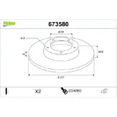 Valeo Bremsscheibe COATED 673580