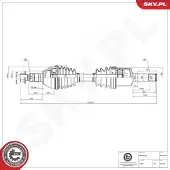 ESEN SKV 40SKV068 Antriebswelle für OPEL INSIGNIA Caravan ZAFIRA TOURER C (P12) INSIGNIA INSIGNIA Stufenheck INSIGNIA A Country Tourer (G09) für SAAB